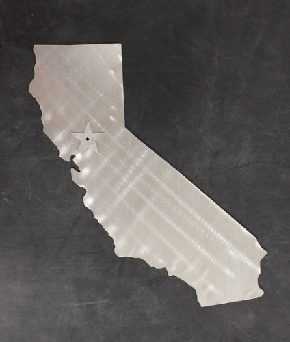 CALIFORNIA State Cutout Stainless Steel Wall Decor