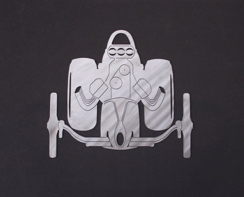 Nostalgia Front Engine Dragster Silhouette Wall Decor